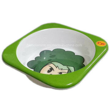 5inch Melamine Square Kids Bowl with Logo (BW7199)